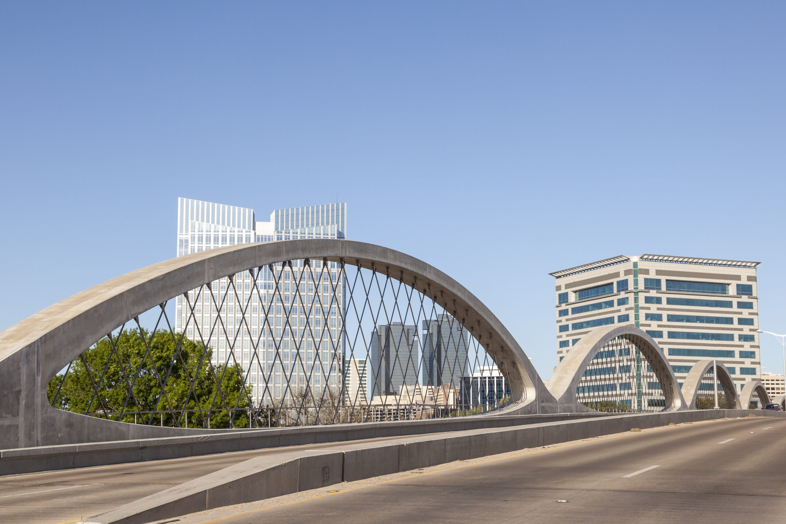 West 7th Street Bridge in Fort Worth, TX, USA